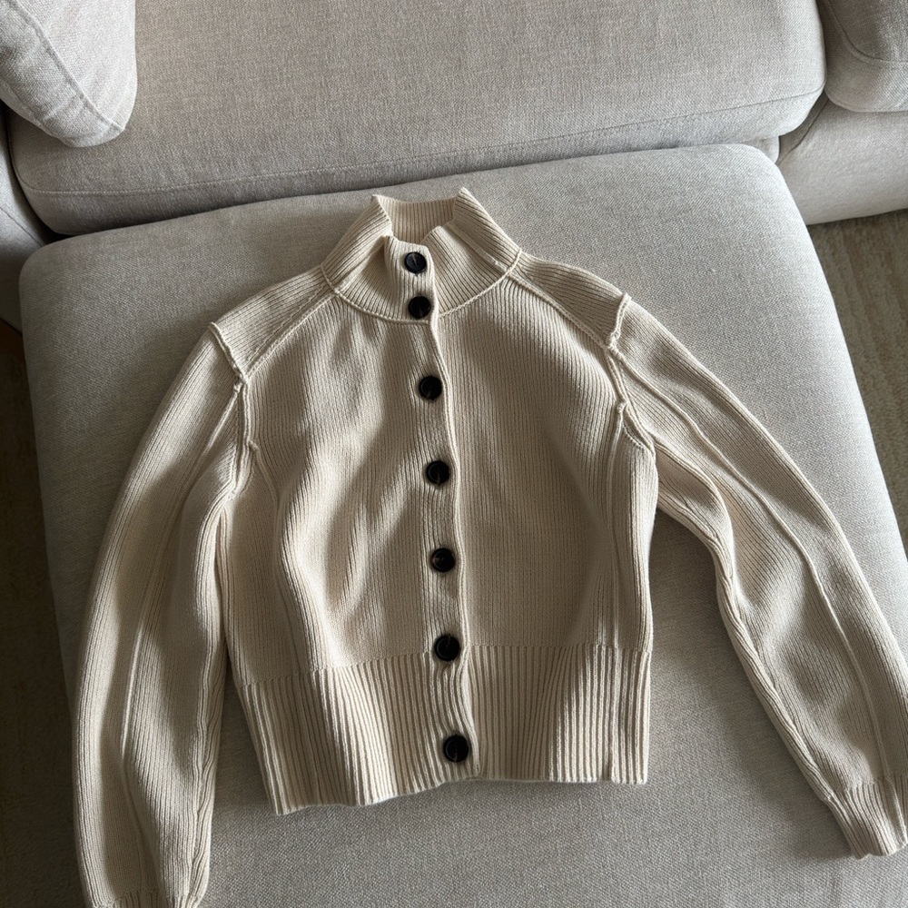 Modern Citizen Cream Button-Up Cardigan